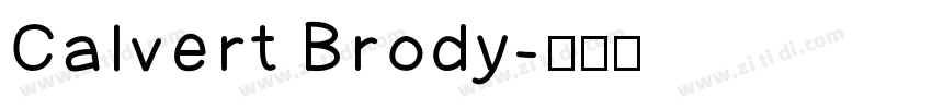 Calvert Brody字体转换